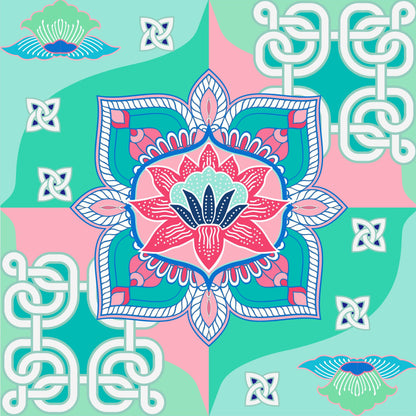 Dreams of the South Seas" Silk Scarf